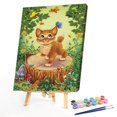 thumbnail image 2 of Cuadros Decorativos Pintura al óleo por números gato para colorear imagen dibujo Digital L291 Wdftyju embutido en tela, 2 of 9