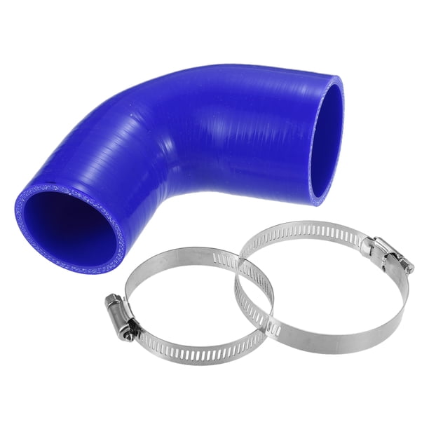 1 acoplador universal de manguera de silicona con codo de 90 grados de 2 pulgadas de diámetro interior a 2,48 pulgadas de diámetro interior, manguera de tubería de admisión de intercooler Turbo para coche, silicona azul Unique Bargains Manguera de silicona para intercooler