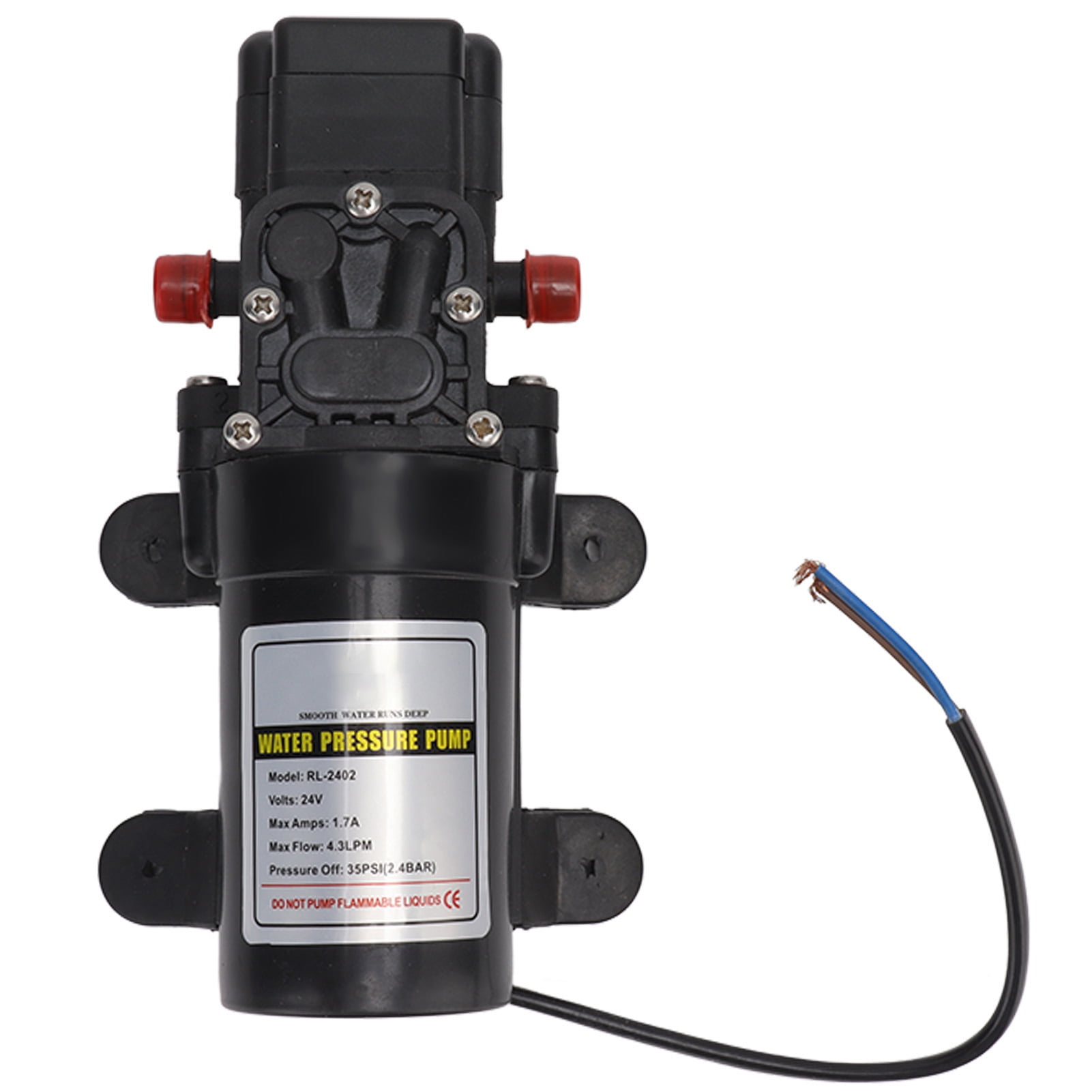 BIMZUC Water Pressure Diaphragm Pump Self Priming High Pressure Outdoor RV Marine Transfer Pump, RL-2402 24V