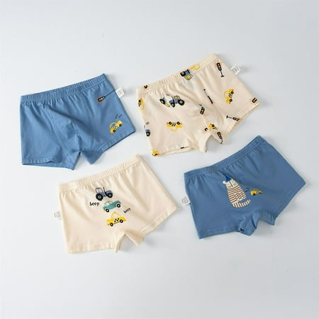 Bnwani Boys Underwear Kids Seamless Underpant Flash Deals Cotton Infant Panty 4Pack Blue 5 T