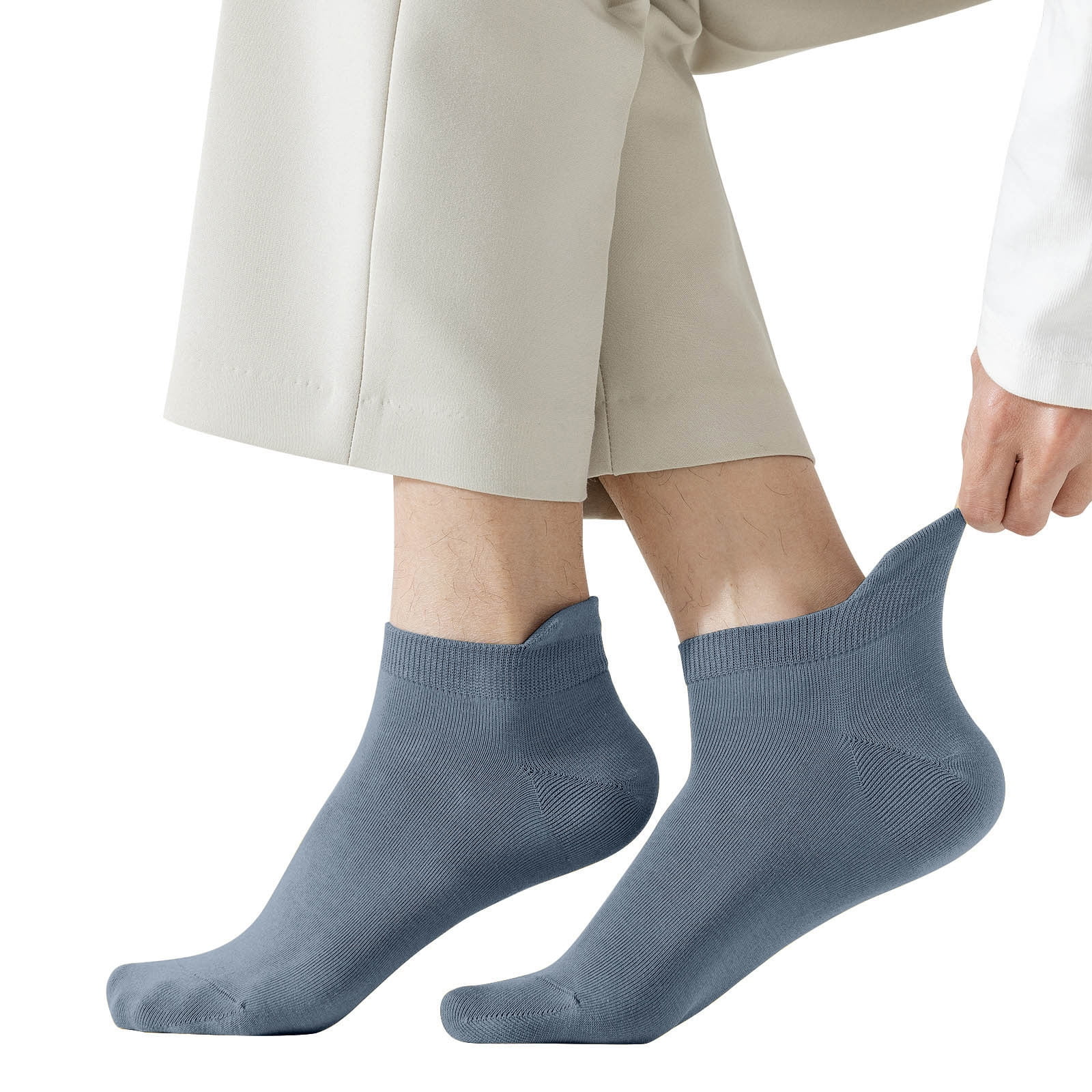 Awdenio 6 Pairs Man Socks Mesh Ventilation Non Slip Liner Footies Thin Socks Lightweight Ankle Socks