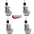 thumbnail image 2 of 5 Inch Nylon Swivel 1-7/8 Inch Expanding Stem Caster Set with Brake SCC, 2 of 2