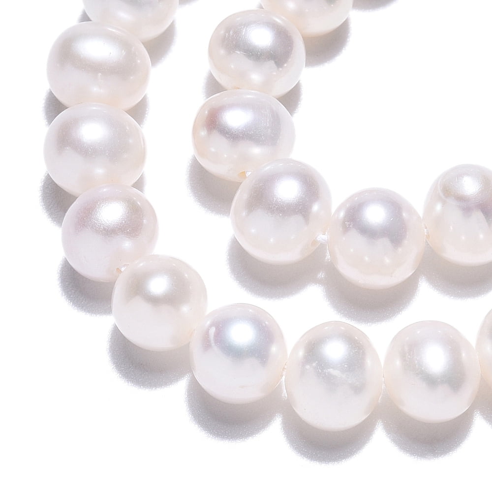 Natural Cultured Freshwater Pearl Beads Strands Round Creamy White 5.5~7mm Hole: 0.5mm about 60~69pcs/strand 14.65 inch~15.63 inch(37.2~39.7cm) DIY
