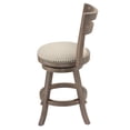 thumbnail image 5 of Cortesi Home Harper Counter Stool Swivel Bar Stool with Back in Solid Wood, Beige Fabric, 5 of 5