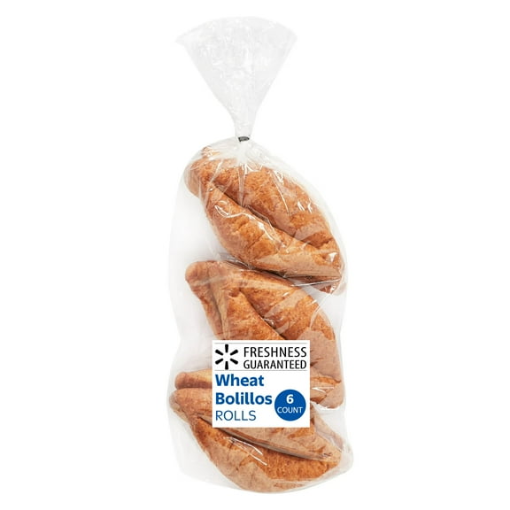 Freshness Guaranteed Wheat Bolillo Rolls, 12 oz, 6 Count