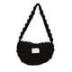 thumbnail image 2 of Bolsa de burbujas negra, bolso de bandolera para mujeres, bolso de hombro de cuero vegano suave y plegable, elegantes bolsos de mano de moda, 2 of 6