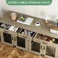 thumbnail image 3 of ChaoLink 71'' Double Dog Crate Furniture, XXL TV Stand Dog Kennel, 3 Drawers, Removable Room Divider, 3 of 5