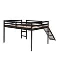 thumbnail image 4 of Loft Bed with Slide and Ladder for Boys and Girls, Full Size Wood Loft Bed Frame with High Safety Guard Rails, Multifunctional Design Wooden Bed Frame with Headboard and Footboard for Bedroom Dorm, 4 of 7