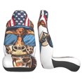 thumbnail image 3 of Honeii American Giraffe Style Print Car Seat Covers 2 Pieces, Full Set Universal Seat Covers for Cars, Waterproof Auto Seat Protectors, 3 of 7