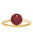 thumbnail image 1 of GemsNY July Birthstone - Dainty Round Four Prong Ruby Solitaire Ring (Grade - A | 1.05cts.), 1 of 4