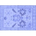 thumbnail image 1 of Ahgly Company Machine Washable Indoor Rectangle Oriental Blue Traditional Area Rugs, 8' x 10', 1 of 4
