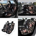thumbnail image 2 of Xoenoiee Horse United States Flag 15 PCS Car Seat Cover Full Set, with Steering Wheel Cover Seat Belt Strap Cover Trash Can Rear View Mirror Cover Coaster Keychain Air Vent Storage Bag, 2 of 7