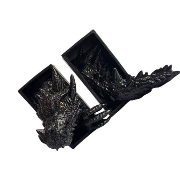 Dragon Book Ends,Animal Decorative Bookends,Resin Book Holder Book Ends for Shelves Office Home Decors Book Lover Gift