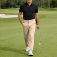 thumbnail image 4 of Zimjoy Men's Regular Fit Golf Pants Flat Front Casual Dress Pants Stretch Lightweight Comfy Trousers with 3 Pockets, Complexion XL, 4 of 5