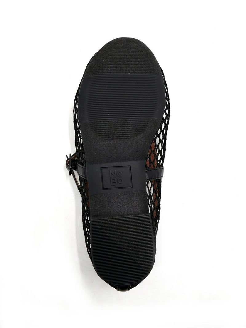 No Boundaries Women's Mesh Mary Jane Shoes with Adjustable Buckle