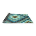 thumbnail image 2 of Ahgly Company Indoor Square Southwestern Light Blue Country Area Rugs, 7' Square, 2 of 4