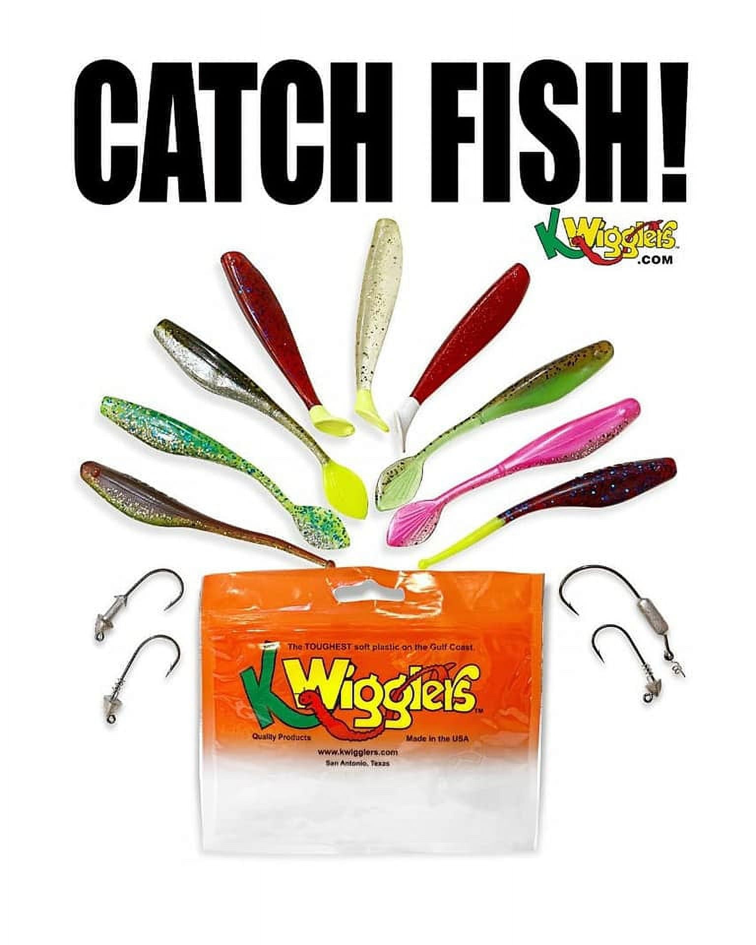 Wiggle Worm 97966 5.25 In. Soft 6 Pack Fishing Lure 