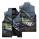 thumbnail image 4 of Chaqueta sin mangas de otoño e invierno para hombre con patrón de pesca, chaqueta con cremallera de cuello alto a prueba de viento y cálida, chaleco, 4 of 4
