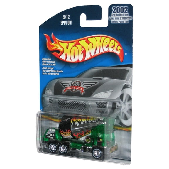 Hot Wheels 2002 Green Spin Out Mattel Rock Central Toy Truck 5/12