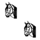 thumbnail image 4 of Adorno de jardín sweethay Cabeza de caballo colgante de hierro 2Conjunto, 4 of 6