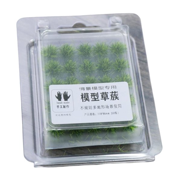 segolike 50 Pcs/Box Artificial Miniature Model Grass Scene Cluster Grass Bush Plant Scene B