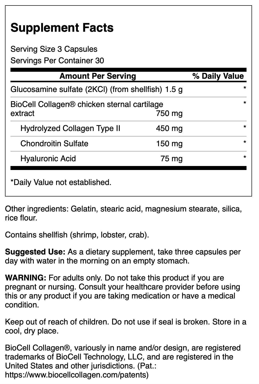Swanson Glucosamine & Collagen Type II - Featuring BioCell Collagen 90 Capsules (4 Pack)