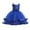 Blue, variant on Handmade Beaded Flower Girls Dress For Wedding Party Pageant 2 To 10 Years Old Toddler Performance Multi-Color Rose Gold,3-4 Years