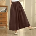 thumbnail image 5 of biudgviw Womens Wide Leg Pants Ruffle Palazzo Culottes Casual Soft Elastic Waist Drawstring Flowy Pants with Pockets, 5 of 5