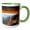 Green/White, variant on 3drose, Mesa Arch, Canyonlands National Park, Utah, Usa - Us45 Ssm0473 - Scott T. Smith, 11oz Two-tone Green Mug
