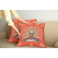 thumbnail image 3 of Yoga Throw Pillow Cushion Cover Pack of 2, Yoga Technique with Costume Discipline Your Body and Mind Artprint, Zippered Double-Side Digital Print, 4 Sizes, Cream Red Teal, by Ambesonne, 3 of 6