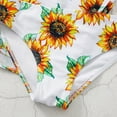 thumbnail image 6 of Girls Swimsuits Size 14-16 3pcs Quick Dry Girls Bathing Suit with Chest Pad Floral Print Bikini Bottoms Cute Ruffle Ribbed Tankini Sets Swimwear with Skirt, 6 of 7