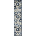 thumbnail image 2 of Nourison Aloha Indoor/Outdoor Floral Contemporary Blue/Grey 2'3" x 10' Area Rug, (2' x 10'), 2 of 8