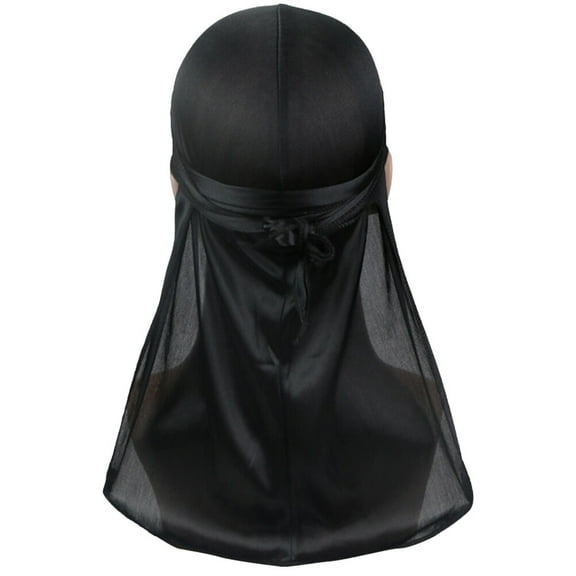 Quentinu Silk Durag Long Tail Durags Headwraps Satin Elastic Durag for Men Women Waves