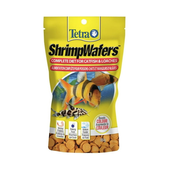 Tetra ShrimpWafers Catfish & Loaches Fish Food, 86g