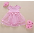 thumbnail image 5 of WIBACKER Newborn Baby Girls Flowers Romper Dress Sets Infant Tutu Dresses Party Outfits + Headband + Shoes, 5 of 5