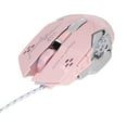 thumbnail image 1 of Gaming Mouse Wired, Metal Bottom Shell Design Uses Ergonomic Streamline Design Computer Mouse Wired Integrated Thumb To Operate The Button  For Home For Office, 1 of 8