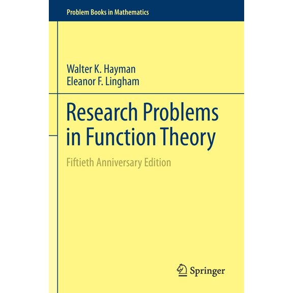 Problem Books in Mathematics Research Problems in Function Theory: Fiftieth Anniversary Edition, (Paperback)