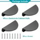 thumbnail image 5 of 4 unids Cajón negro tira las manijas semi circulares del gabinete con tornillos for la puerta de la puerta del dormitorio del dormitorio de la cocina al por menor, 5 of 6