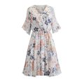 thumbnail image 3 of Vestido floral Sunnimix de Manga corta con estampado floral para mujer, 3 of 8