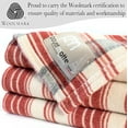 thumbnail image 3 of Tahoe Heavyweight Oversized Washable French Wool Plaid Twin Blanket, Red, 3 of 9
