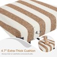 thumbnail image 6 of Zesthouse Upholstered Counter Height Bar Stools Set of 2, Linen Fabric Bar Stools with Backs & Black Wood Legs, 26.4" Modern Counter Height Barstools for Kitchen Island, Extra Thick Cushion, Stripes, 6 of 10