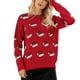 thumbnail image 1 of Suéter navideño de punto, suéter navideño, suéter de cuello redondo para mujer, suéter tipo pulóver, funcionalidad versátil, 1 of 8