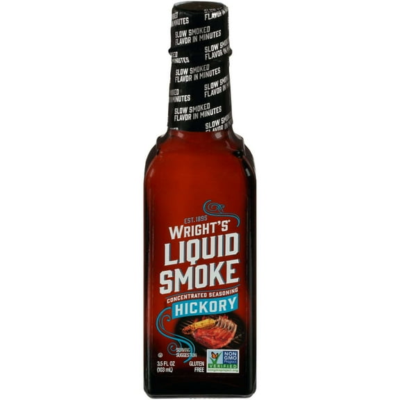 Wrights Hickory Seasoning Liquid Smoke 3.5 Fl oz. (Pack of 3)