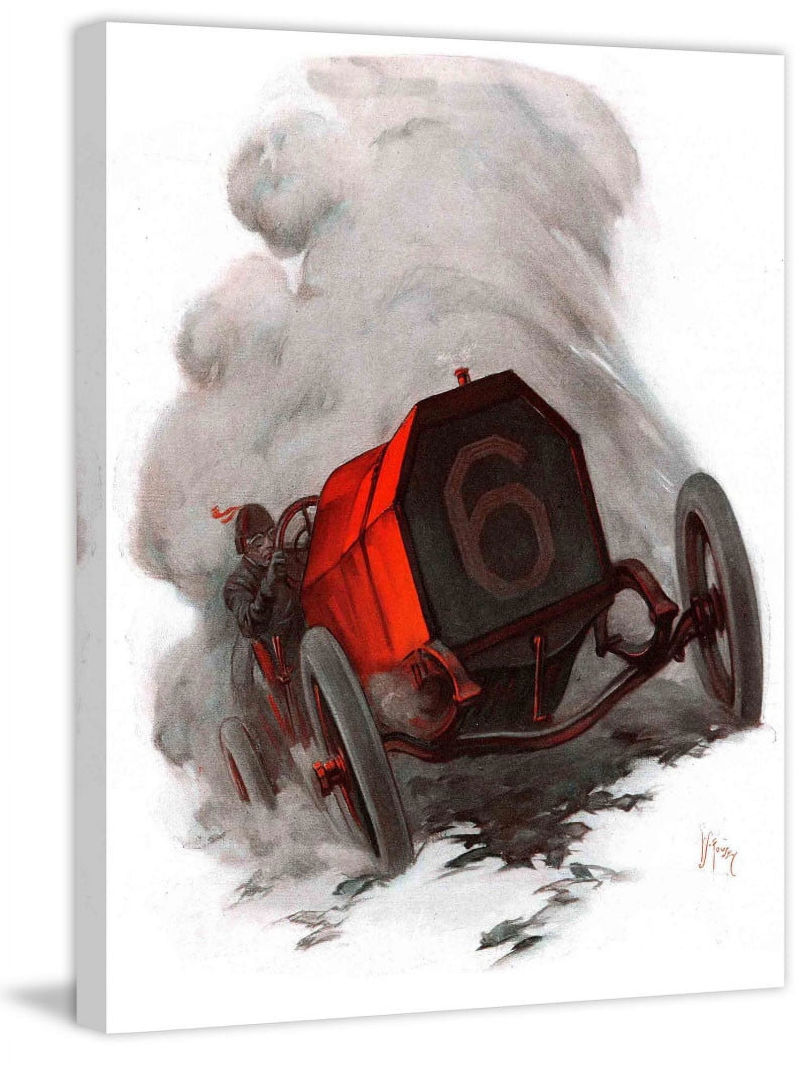Marmont Hill "Vintage Race 6" Painting Print on Canvas