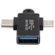 thumbnail image 2 of Convertidor OTG 2 en 1 USB 3.0 a Micro USB y adaptador tipo C compatible con sincronización de datos de alta velocidad y carga rápida, 2 of 14