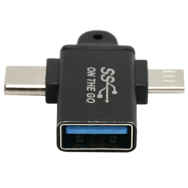 Adaptador USB 3.0 A Micro USB Y Tipo C, Liviano 2 En 1 OTG Práctico De Usar Alta Confiabilidad Fácil De Llevar Para El Hogar ANGGREK Electrónicos