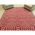 thumbnail image 5 of Hand-tufted Wool Red Contemporary Geometric Marla Rug, 5 of 5