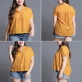 thumbnail image 2 of Camisetas de lunares Yinane talla grande sueltas para mujer L-3XL, 2 of 8