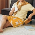 thumbnail image 6 of Rocae Flying Ducks for Men's Soft Sleep Pajama Shorts, Waistband and Pockets, 6 of 9