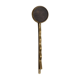 thumbnail image 1 of Diseño abstracto de cuero negro EsES Broche de metal retro, 1 of 3